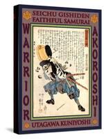 Samurai Tomimori Suke-Emon Masakata-Kuniyoshi Utagawa-Stretched Canvas