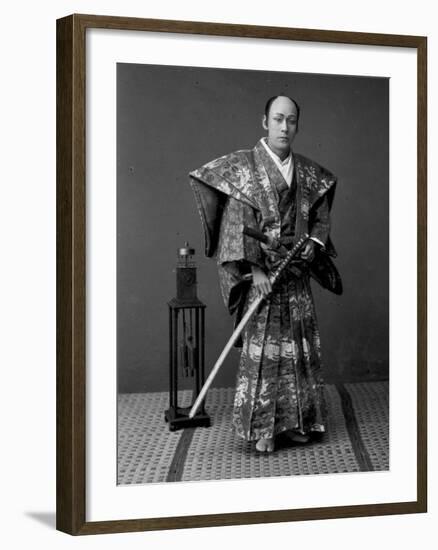 Samurai Warrior, 1880s-Kusakabe Kimbei-Framed Giclee Print