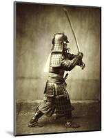 Samurai with raised sword, c1860-Felice Beato-Mounted Giclee Print