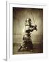 Samurai with raised sword, c1860-Felice Beato-Framed Giclee Print