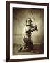 Samurai with raised sword, c1860-Felice Beato-Framed Giclee Print