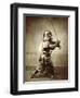 Samurai with Raised Sword, circa 1860-Felice Beato-Framed Premium Giclee Print