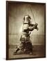 Samurai with Raised Sword, circa 1860-Felice Beato-Framed Giclee Print