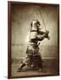 Samurai with Raised Sword, circa 1860-Felice Beato-Framed Giclee Print