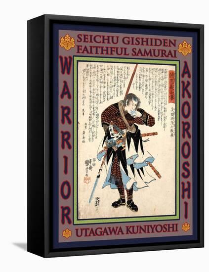 Samurai Yato Yomoshichi Norikane-Kuniyoshi Utagawa-Framed Stretched Canvas