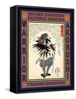 Samurai Yazama Jûjiro Motooki-Kuniyoshi Utagawa-Framed Stretched Canvas