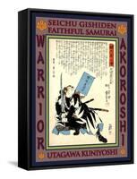 Samurai Yazama Shinroku Mitsukaze-Kuniyoshi Utagawa-Framed Stretched Canvas