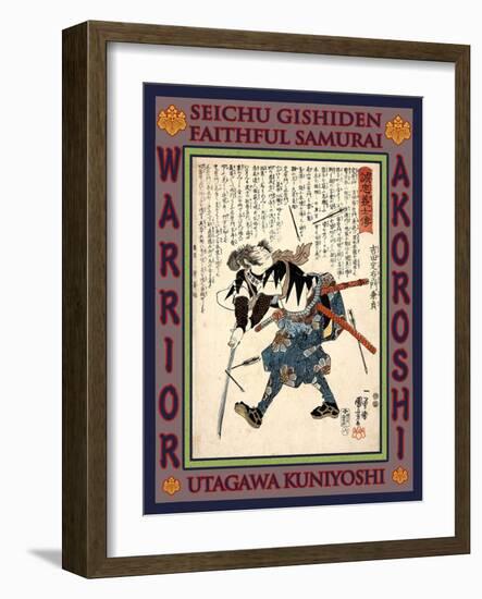 Samurai Yoshida Sadaemon Kanesada-Kuniyoshi Utagawa-Framed Giclee Print