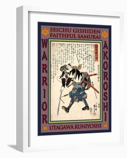 Samurai Yoshida Sadaemon Kanesada-Kuniyoshi Utagawa-Framed Giclee Print