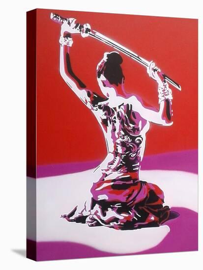 Samurai-Abstract Graffiti-Stretched Canvas