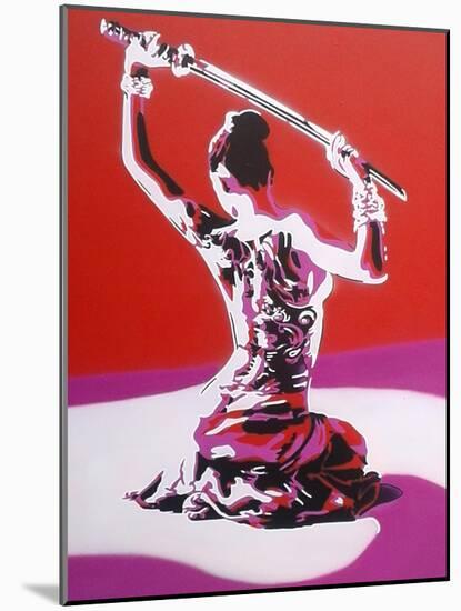 Samurai-Abstract Graffiti-Mounted Giclee Print