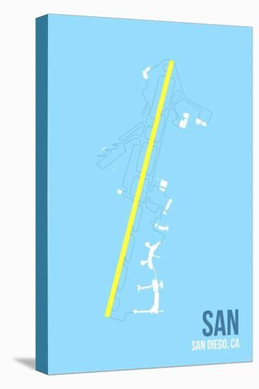 SAN Airport Layout-08 Left-Stretched Canvas