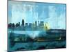 San Antonio Abstract Skyline I-Emma Moore-Mounted Art Print