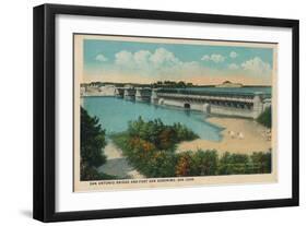 San Antonio Bridge and Fort Geronimo, San Juan, 1909-null-Framed Giclee Print