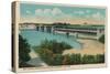 San Antonio Bridge and Fort Geronimo, San Juan, 1909-null-Stretched Canvas