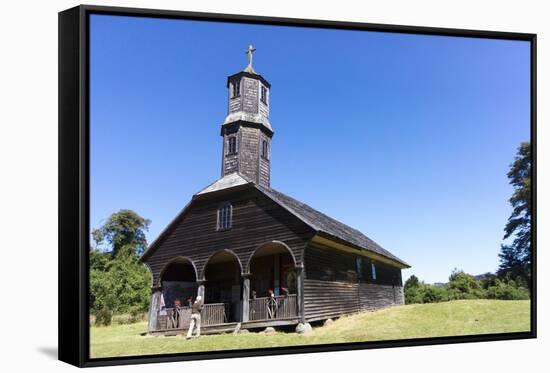 San Antonio Church, Colo, Island of Chiloe, Chile-Peter Groenendijk-Framed Stretched Canvas