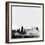 San Antonio City Skyline - Black-NaxArt-Framed Art Print