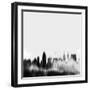 San Antonio City Skyline - Black-NaxArt-Framed Art Print