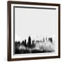 San Antonio City Skyline - Black-NaxArt-Framed Art Print