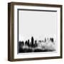 San Antonio City Skyline - Black-NaxArt-Framed Art Print