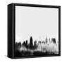 San Antonio City Skyline - Black-NaxArt-Framed Stretched Canvas