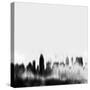 San Antonio City Skyline - Black-NaxArt-Stretched Canvas