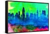 San Antonio City Skyline-NaxArt-Framed Stretched Canvas