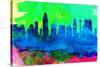 San Antonio City Skyline-NaxArt-Stretched Canvas