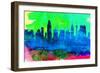 San Antonio City Skyline-NaxArt-Framed Art Print