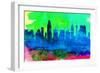 San Antonio City Skyline-NaxArt-Framed Art Print