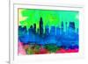 San Antonio City Skyline-NaxArt-Framed Art Print