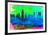 San Antonio City Skyline-NaxArt-Framed Art Print