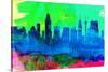 San Antonio City Skyline-NaxArt-Stretched Canvas