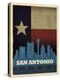 San Antonio Flag-Red Atlas Designs-Stretched Canvas