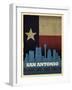 San Antonio Flag-Red Atlas Designs-Framed Giclee Print