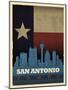 San Antonio Flag-Red Atlas Designs-Mounted Giclee Print