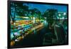 San Antonio River Walk at night, River San Antonio, San Antonio, Texas, USA-null-Framed Photographic Print