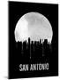 San Antonio Skyline Black-null-Mounted Art Print