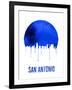 San Antonio Skyline Blue-null-Framed Art Print