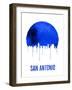 San Antonio Skyline Blue-null-Framed Art Print