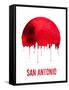 San Antonio Skyline Red-null-Framed Stretched Canvas