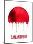 San Antonio Skyline Red-null-Mounted Art Print