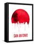 San Antonio Skyline Red-null-Framed Stretched Canvas