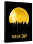 San Antonio Skyline Yellow-null-Framed Stretched Canvas