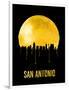 San Antonio Skyline Yellow-null-Framed Art Print