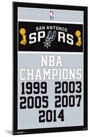 San Antonio Spurs - Champions 17-null-Mounted Poster