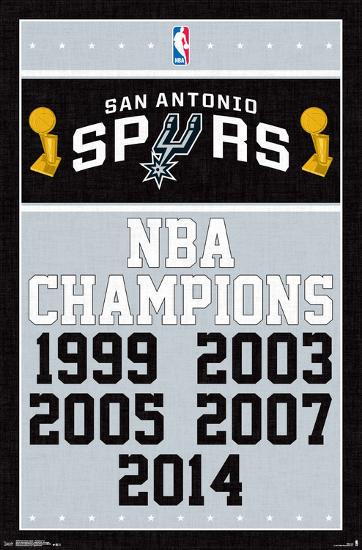 San Antonio Spurs - Champions 17-null-Lamina Framed Poster