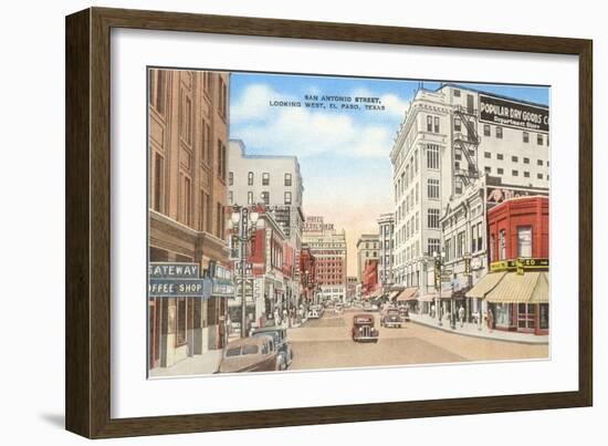 San Antonio Street, El Paso, Texas-null-Framed Art Print