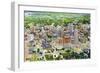 San Antonio, Texas - Aerial View of the City, c.1945-Lantern Press-Framed Art Print