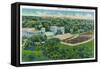 San Antonio, Texas - Breckenridge Park, Aerial View of the Open Air Theatre, c.1944-Lantern Press-Framed Stretched Canvas